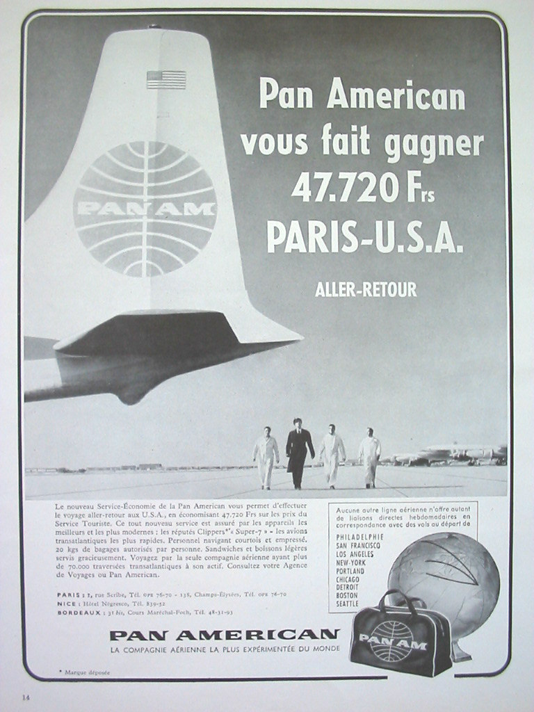 1958 A Pan American French language ad.